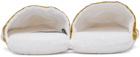 Versace White I Heart Baroque Slippers