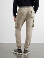 Rick Owens - Mastodon Tapered Wool and Cotton-Blend Jersey Sweatpants - Neutrals