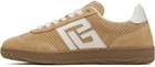 Balmain Beige Suede Balmain Swan Sneakers