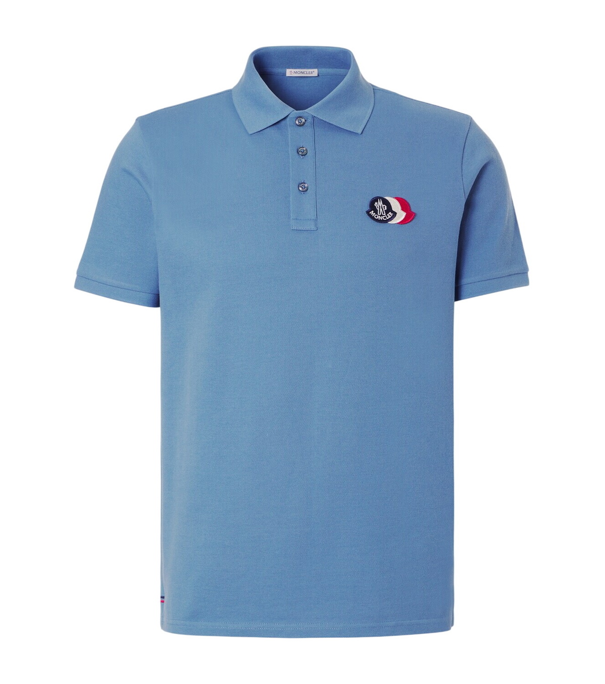 トップス MONCLER POLO SHIRT MONCLER Slim-Fit Logo-Appliquéd Cotton-Piqué Polo Shirt for Men