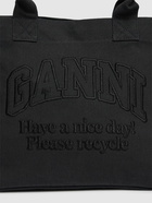 GANNI Small Easy Shopper Canvas Tote Bag