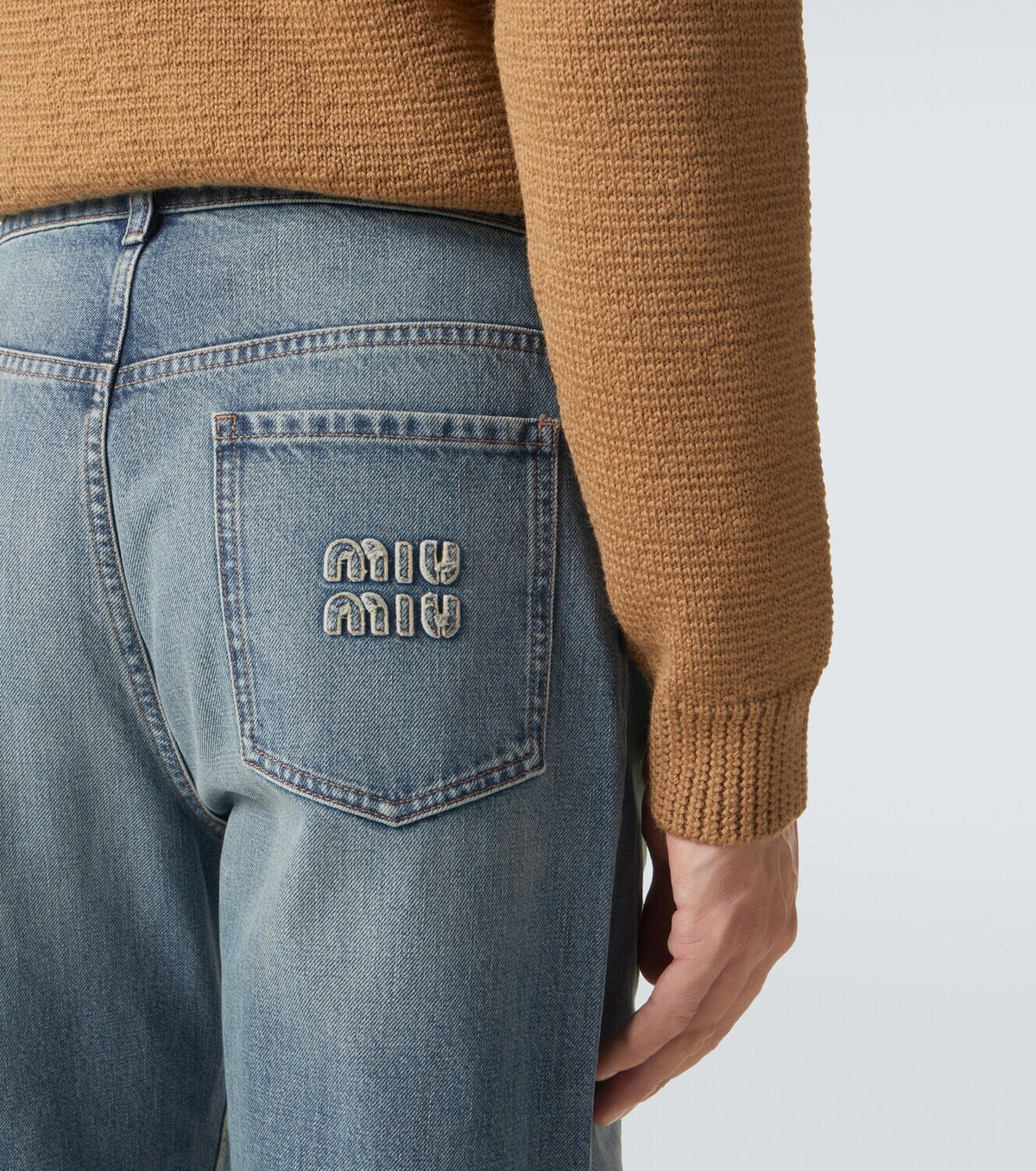 Miu Miu Logo straight jeans