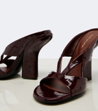 Dries Van Noten Patent leather wedge mules
