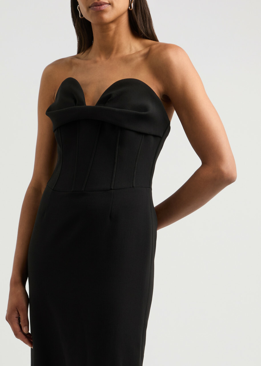 Magda Butrym Strapless Stretch-wool Maxi Dress Black Magda