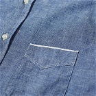 Officine Generale Button Down Japanese Chambray Selvedge Shirt