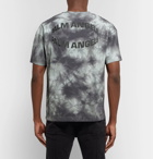 Palm Angels - Logo-Print Tie-Dyed Cotton-Jersey T-Shirt - Dark gray