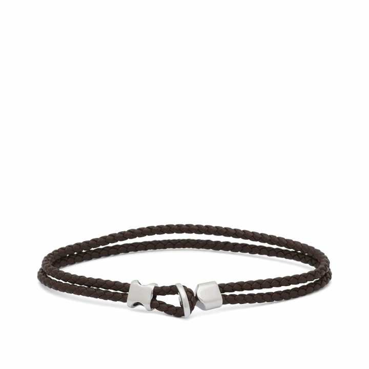 Photo: Miansai Men's Orson Braided Leather Bracelet in Brown