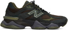 New Balance Black & Khaki 9060 Low Sneakers