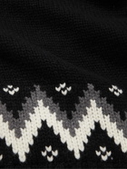 Sacai - Fair Isle Wool-Blend Sweater - Black