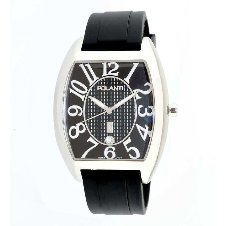 Photo: Polanti Time Zone Quartz Black Dial Mens Watch 1Z-101K-SS