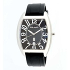 Polanti Time Zone Quartz Black Dial Mens Watch 1Z-101K-SS