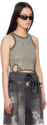 Andersson Bell Khaki Camouflage Tank Top