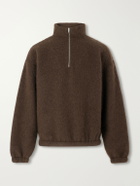 Jil Sander - Wool-Blend Brushed Half-Zip Sweater - Brown
