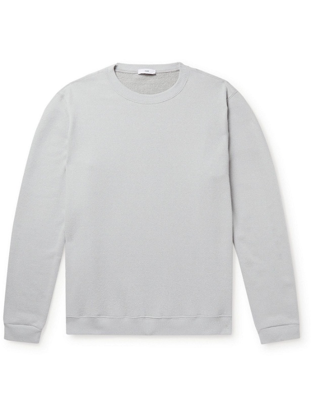 Photo: SSAM - Textured Organic Cotton and Silk-Blend Jersey Sweatshirt - Gray