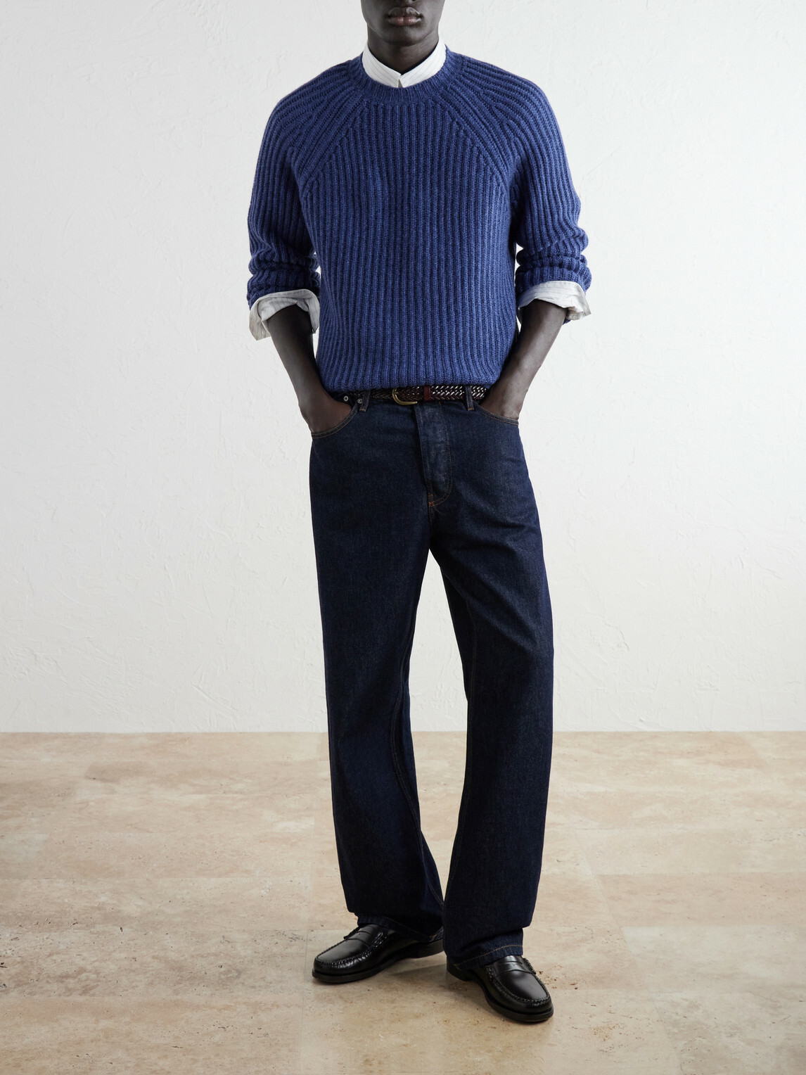 SEASE - Ribbed Cashmere Sweater - Blue
