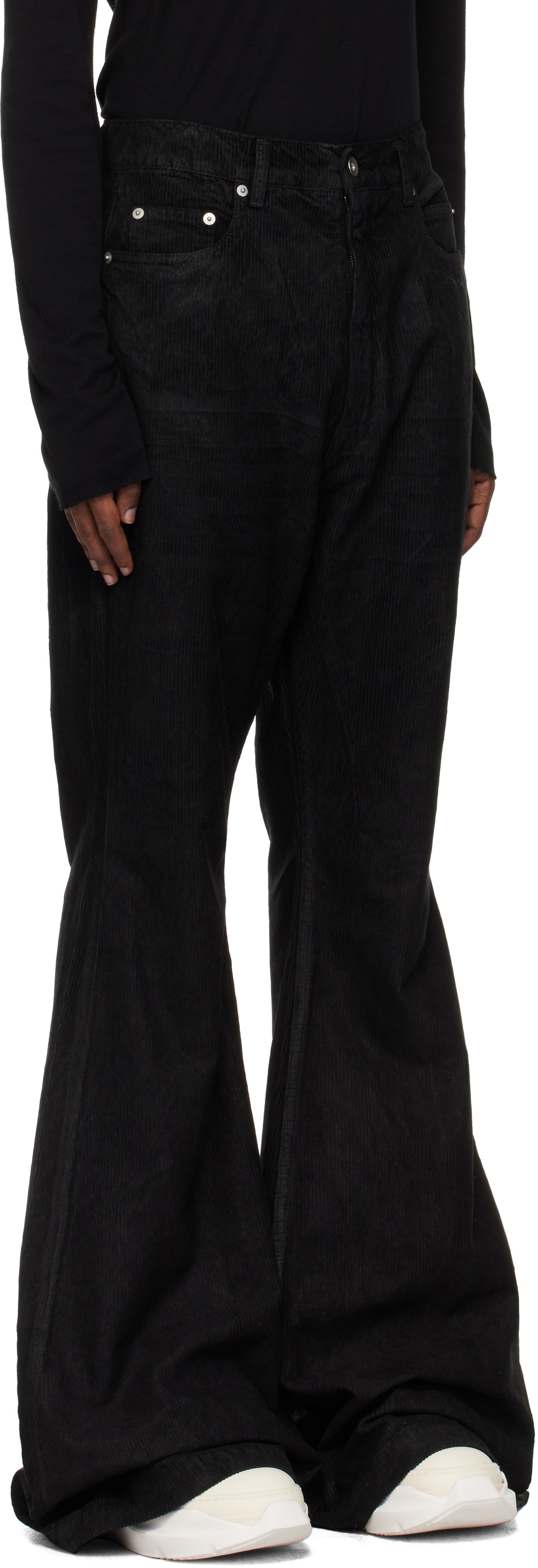 Rick Owens DRKSHDW Black Porterville Bolan Bootcut Trousers Rick 