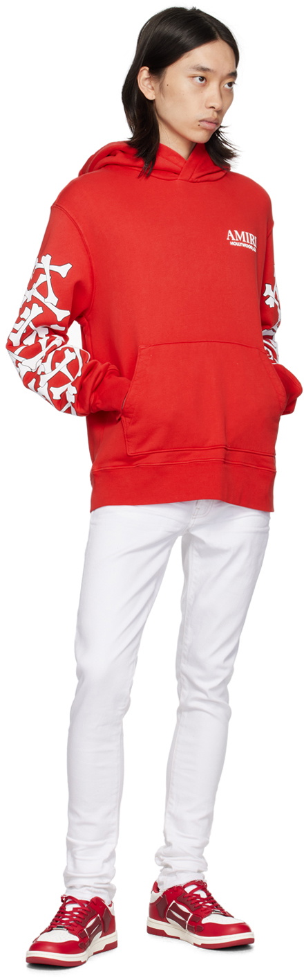 AMIRI Red Bones Stacked Hoodie Amiri