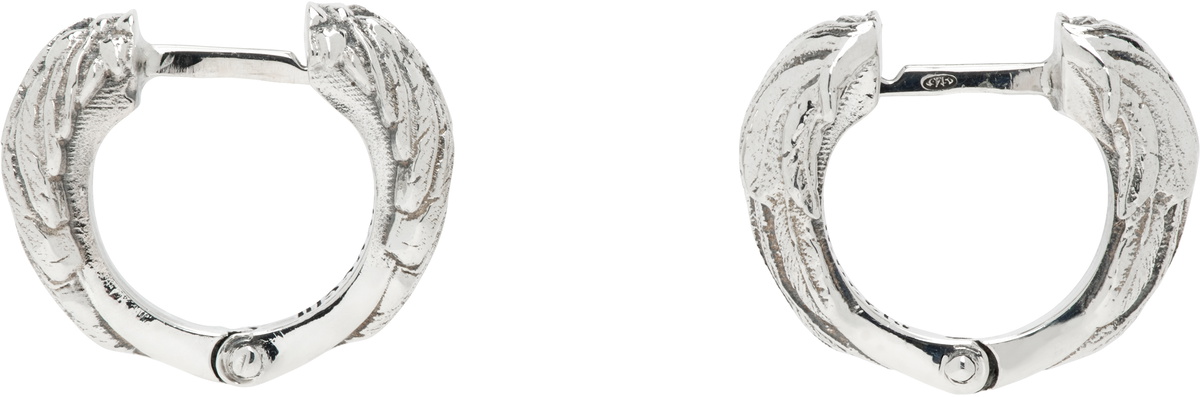 Emanuele Bicocchi Silver Gothic Cross Single Earring