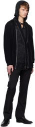 VEIN Black Double Zip Cardigan
