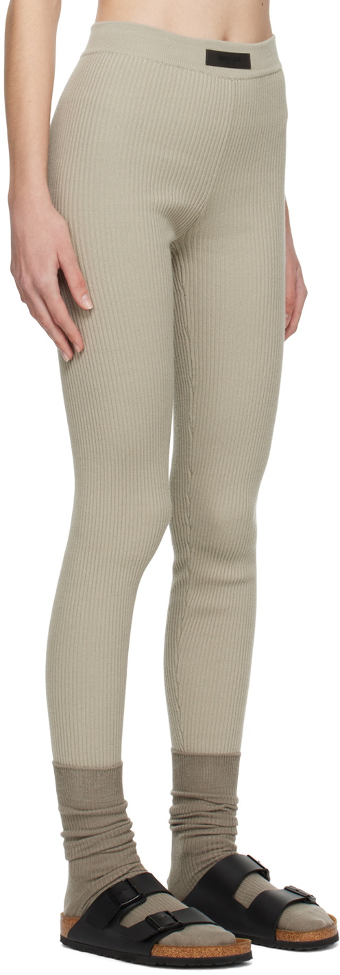 Essentials Gray Rib Leggings