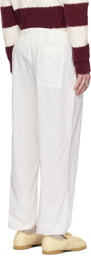 Dries Van Noten Off-White Drawstring Trousers