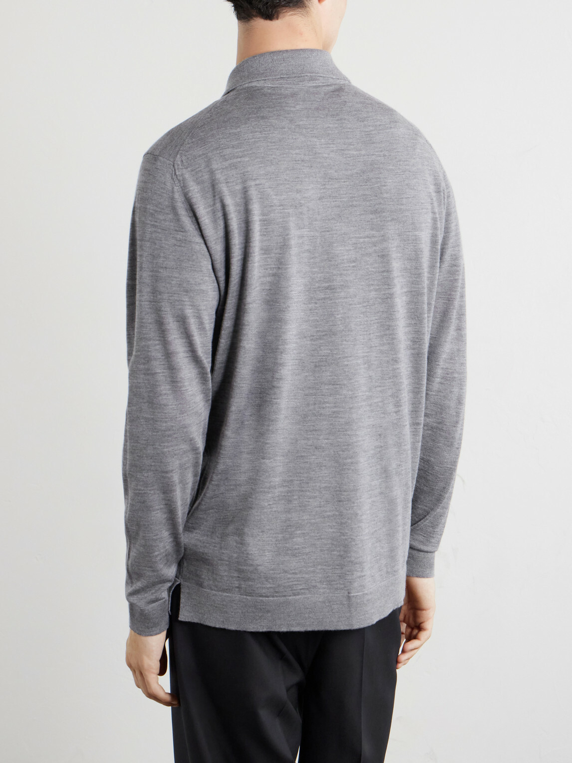 Lardini - Virgin Wool Polo Shirt - Gray