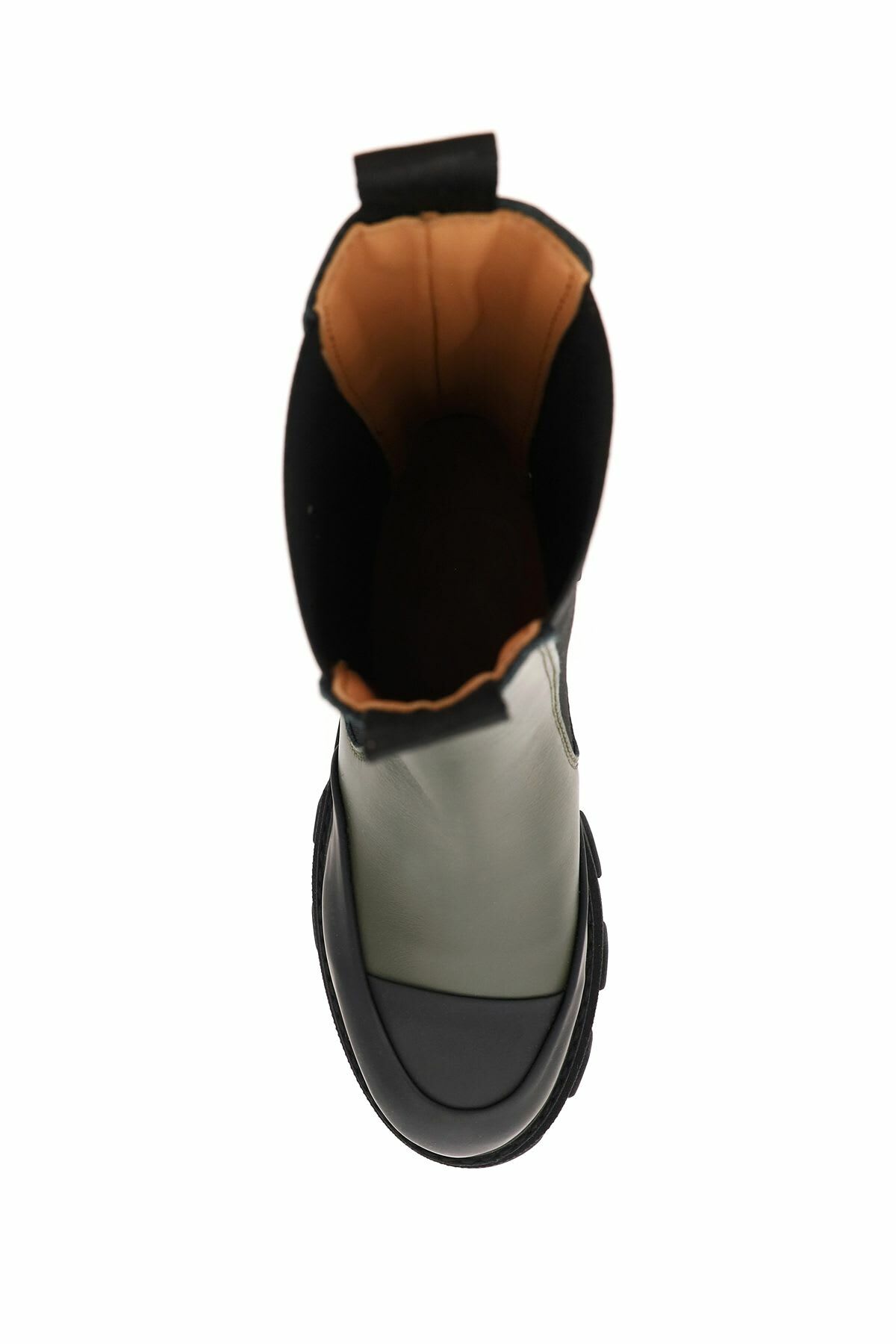 Ganni Leather Mid Chelsea Boots