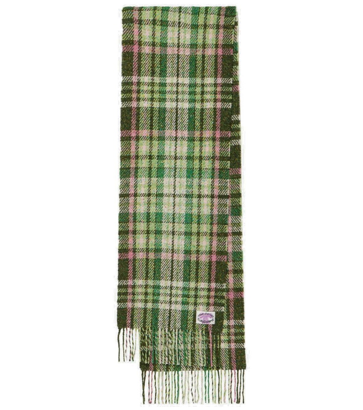 Photo: Acne Studios Checked wool and silk-blend scarf