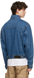 AMI Alexandre Mattiussi Blue Denim Box Jacket