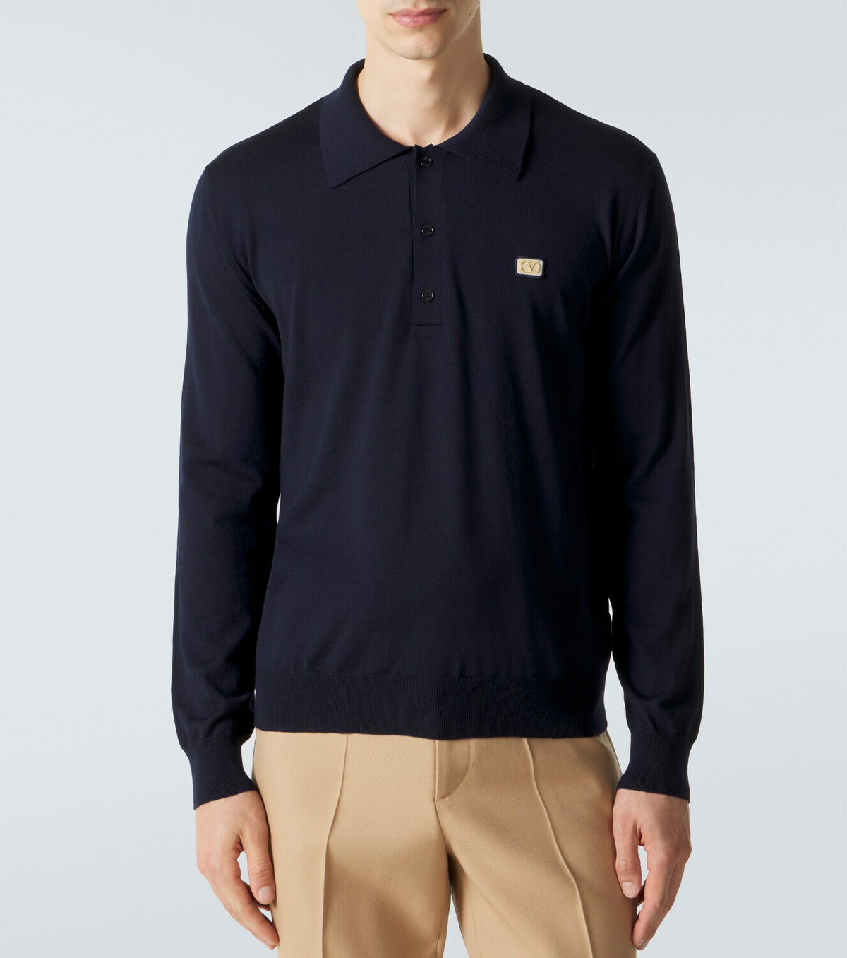 Valentino VLogo virgin wool polo sweater