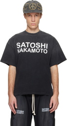 Satoshi Nakamoto Black Stencil Logo T-shirt