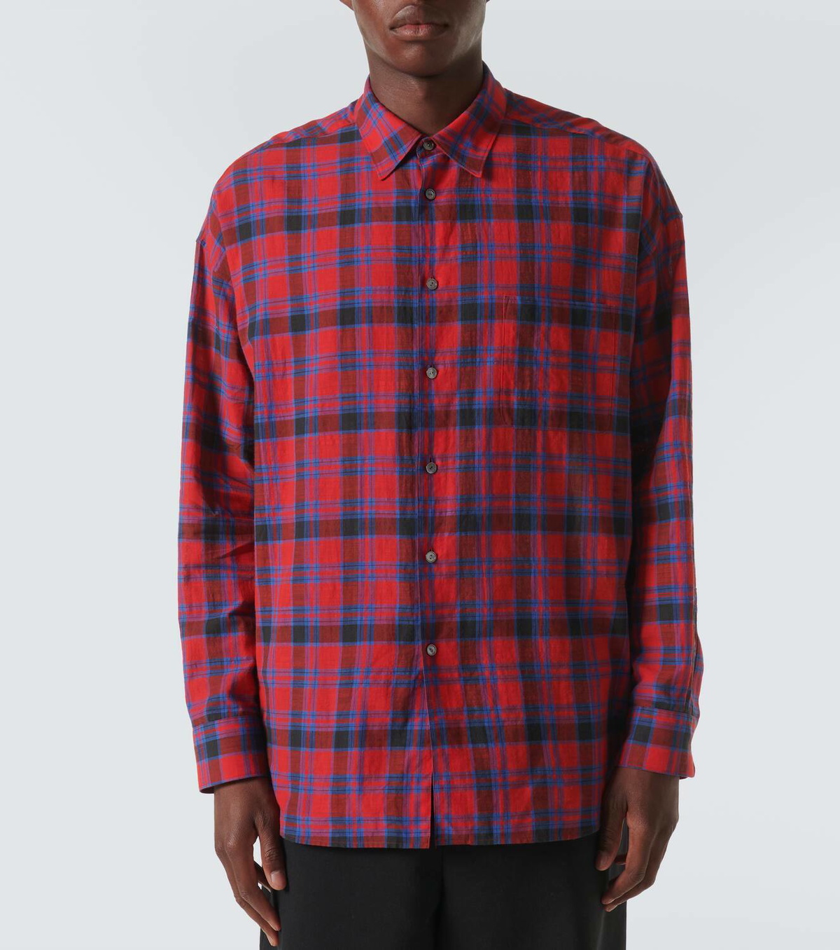 【デイリーに使える】The Row Lancaster チェック柄シャツ The Row Lancaster checked cotton voile shirt The Row