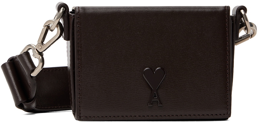 AMI Paris Black Ami De Coeur Nano Lunch Box Bag AMI