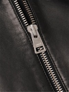 AMI PARIS - Full-Grain Leather Jacket - Black