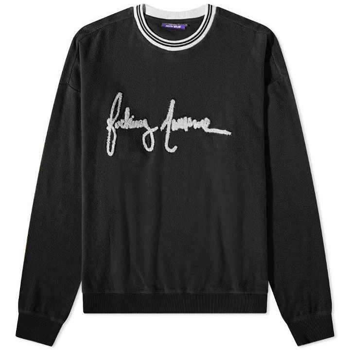 Photo: Fucking Awesome Men's Pilled Cursive Crew Sweat in Black