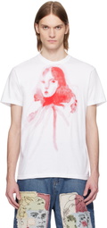 KidSuper White Halftone Girl Face T-shirt