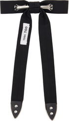 Toga Pulla Black Ribbon Metal Tie