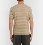 Lardini - Striped Linen T-Shirt - Men - Beige