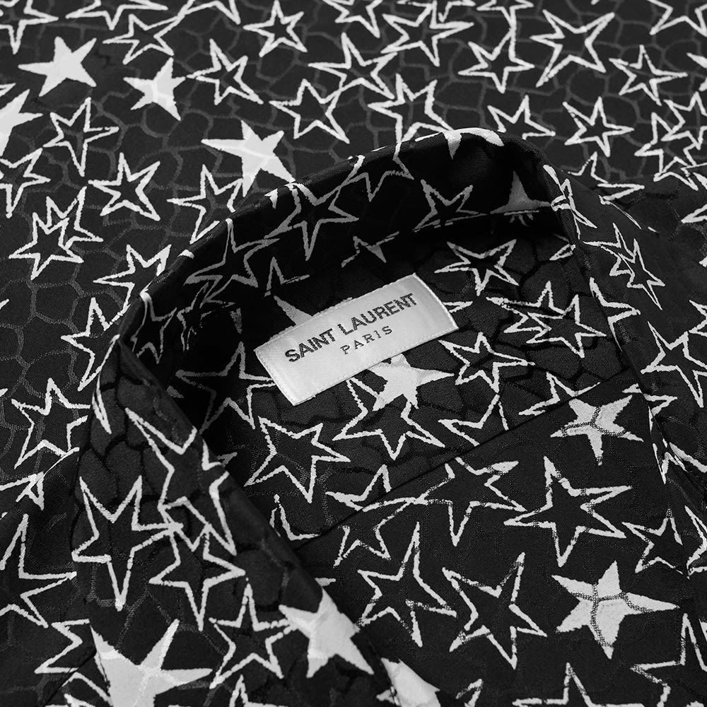Saint Laurent Star Graffiti Silk Vacation Shirt Saint Laurent