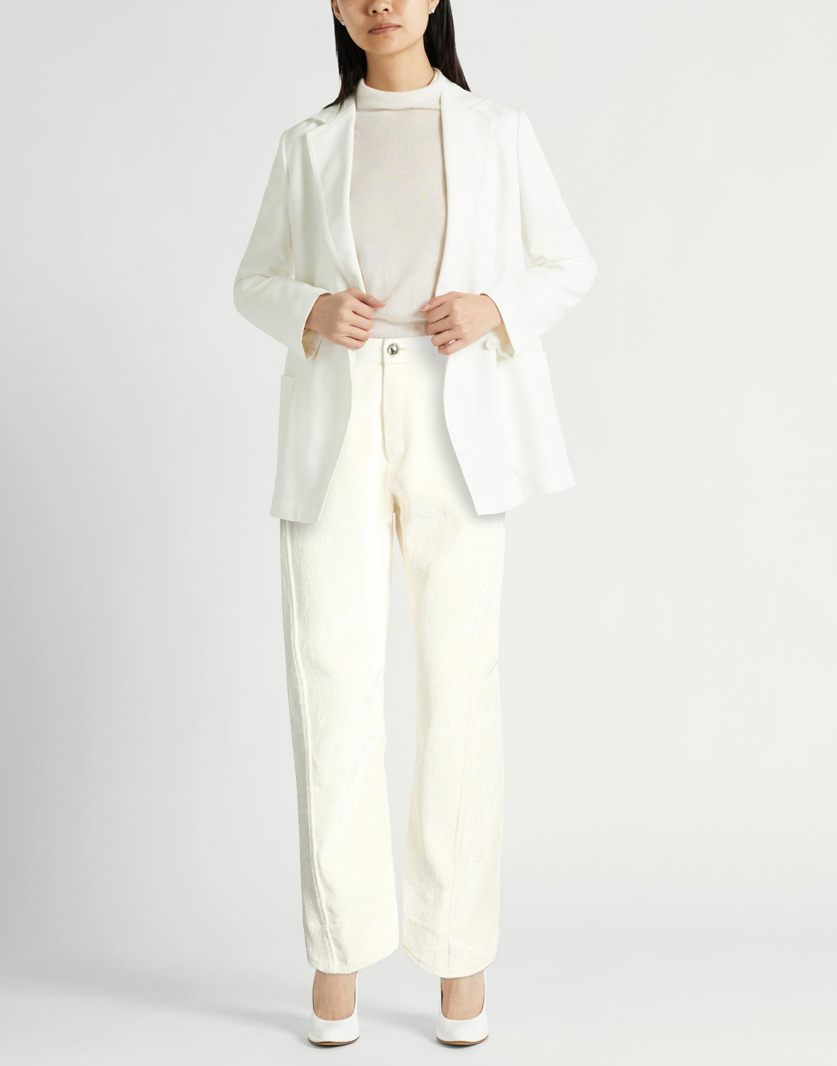 Jil Sander Womens Pants Cream
