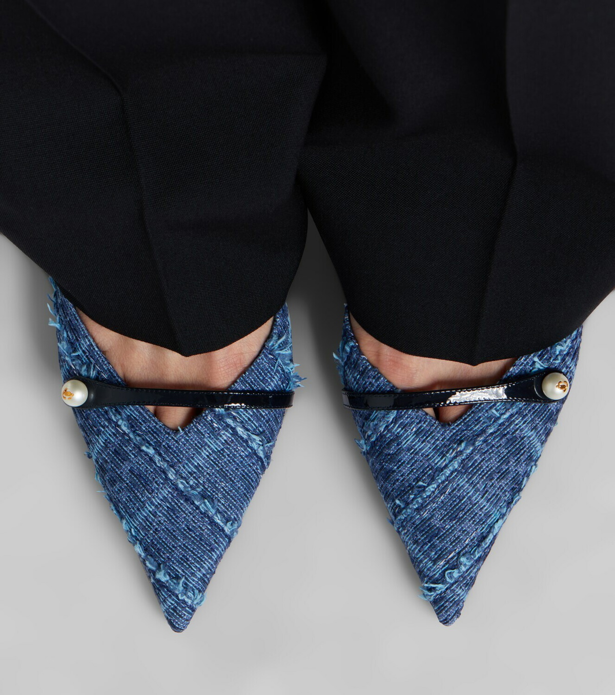 Jimmy Choo Amita denim slingback pumps