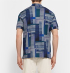 Brioni - Patchwork-Effect Cotton-Piqué Polo Shirt - Men - Blue