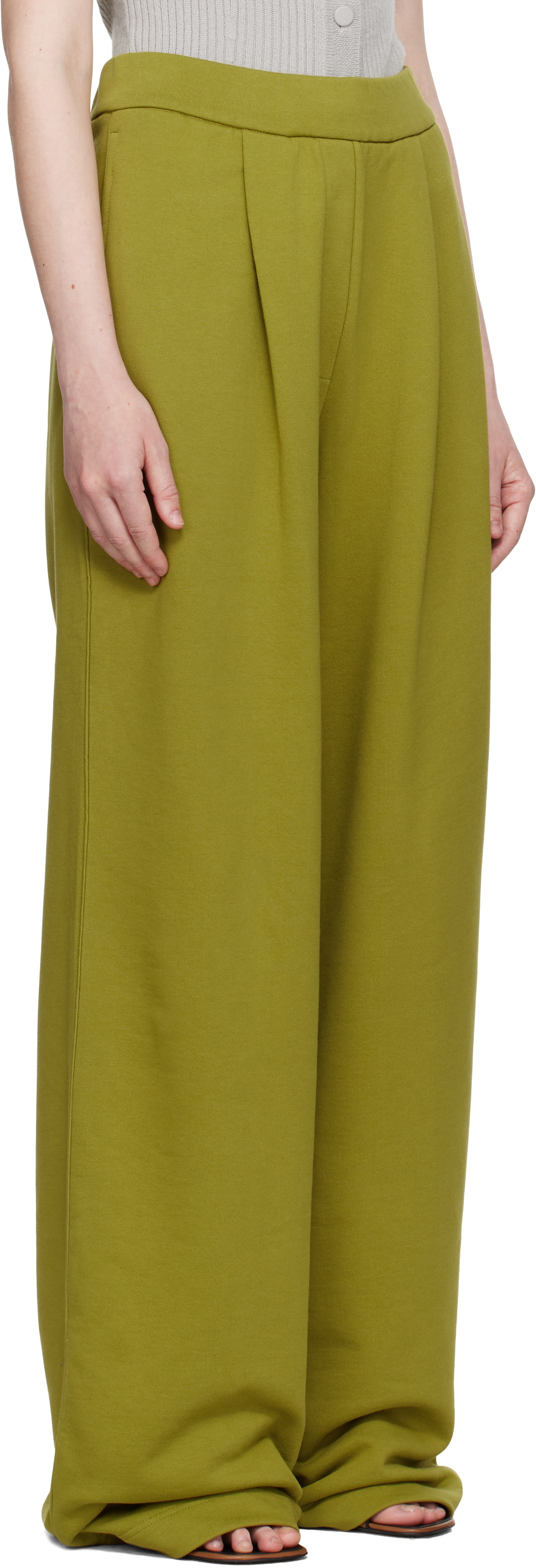 Dries Van Noten Green Straight Sweatpants