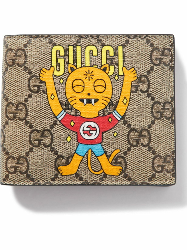 Photo: GUCCI - Printed Leather-Trimmed Monogrammed Coated-Canvas Bifold Wallet