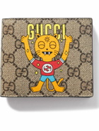 GUCCI - Printed Leather-Trimmed Monogrammed Coated-Canvas Bifold Wallet