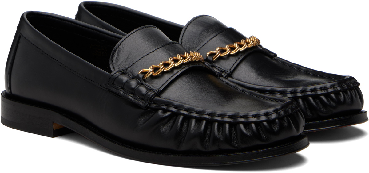 Ernest W. Baker Black Chain Loafers