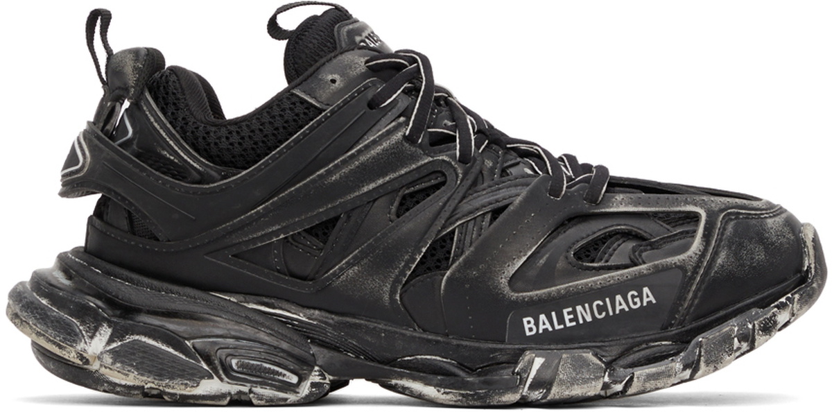Balenciaga Black Faded Track Sneakers Balenciaga