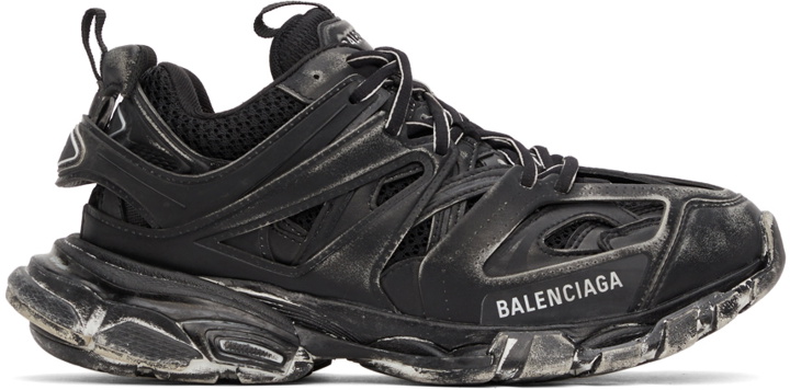 Photo: Balenciaga Black Faded Track Sneakers