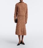 Emilia Wickstead Koda cable-knit wool skirt
