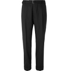 Officine Generale - Black Hugo Tapered Belted Wool Suit Trousers - Black